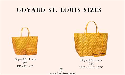 goyard st louis price 2024|goyard size pm or gm.